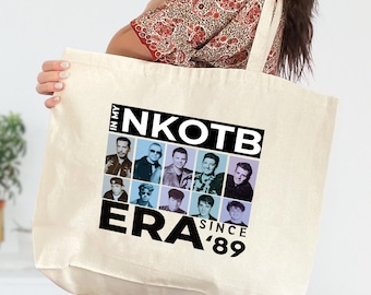 New Kids On The Block Tote Bag, NKOTB Vintage Girl Tote Bag, Classic Rock Concert Bag, NKOTB Concert Bag, New Kids On The Block Bag