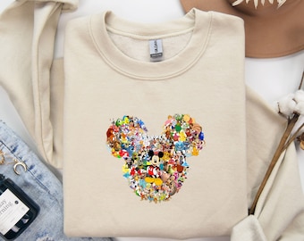 Disney Mickey Head Sweatshirt, Mickey Head Sweater, Mickey Crewneck, Disney Family Sweatshirt, Mickey Ear Sweatshirt, Disney Trip Sweatshirt