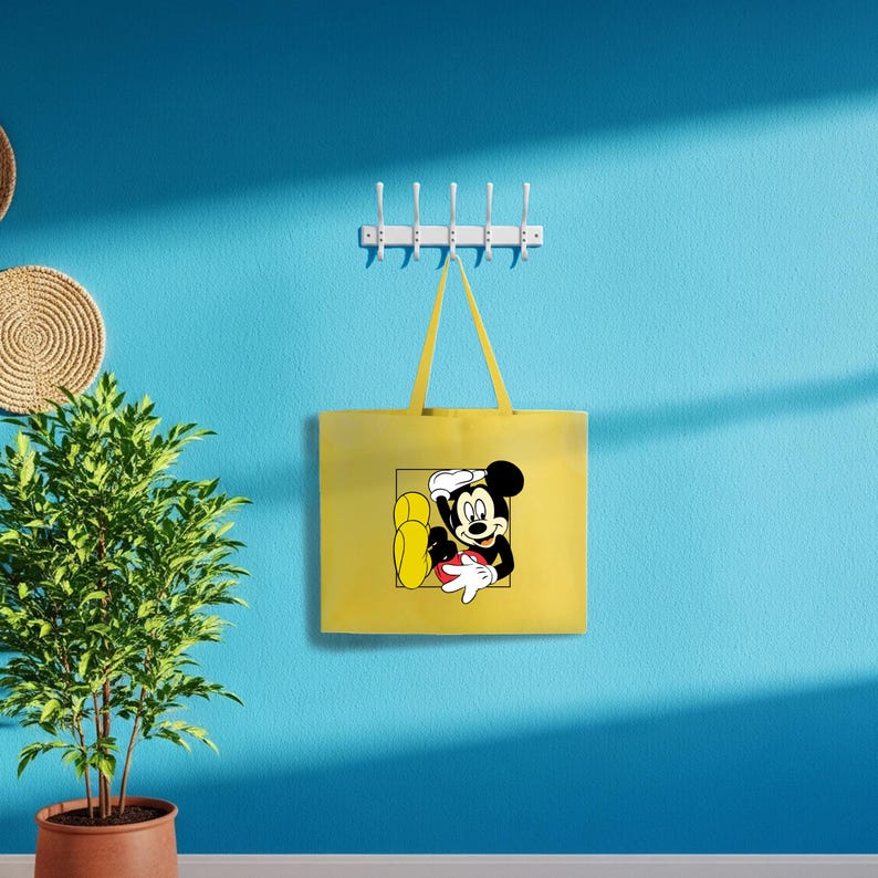 Mickey Mouse Disney Tote Bag, Disney World Bag, Disneyland Bag, Disney Canvas Totes, Disney Travel Accessories image 2