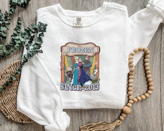 Frozen Sweatshirt, Elsa Sweater, Disney Frozen Characters Crewneck, Frozen Olaf Sweatshirt, Frozen Sweater,Disney Princess Gift, Disney Gift