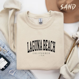 Laguna Beach Sweatshirt, California Beach Sweatshirt, Spring Break Crewneck, Beach Pullover, College Road Trip Outfit, Laguna Beach