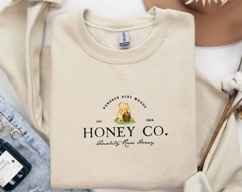 Winnie Pooh Hundred Acre Woods Honey Co. Sweatshirt, Classic Pooh Bear Sweater, Disneyland Sweatshirt, Winnie The Pooh Est 1926 Sweatshirt