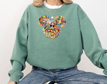 Disney Mickey Head Sweatshirt, Mickey Head Sweater, Mickey Crewneck, Disney Family Sweatshirt, Mickey Ear Sweatshirt, Disney Trip Sweatshirt