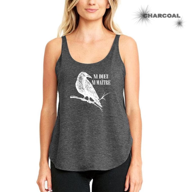 Ni Dieu Ni Maître Tank Top, Anti-Authoritarian Top, Anti Trump Top, Leftist Protest Top, No Gods No Masters Tank Top, Anti-Capitalist Top image 3