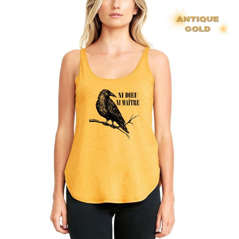 Ni Dieu Ni Maître Tank Top, Anti-Authoritarian Top, Anti Trump Top, Leftist Protest Top, No Gods No Masters Tank Top, Anti-Capitalist Top image 9