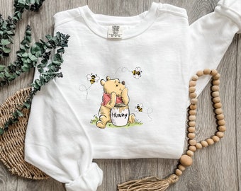 Classic Pooh Bear Sweatshirt, Winnie The Pooh est 1926 Sweater, Hundred Acre Woods Honey Co. Crewneck, Disney Pooh Sweatshirt