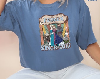 Frozen Shirt, Elsa Shirt, Disney Frozen Characters Tee, Frozen Olaf T-Shirt, Retro Frozen Shirt, Disney Princess Gift, Disney Gift