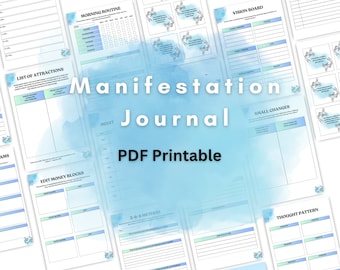Manifestation Journal Printable | Digital Manifestation Guide | Law of Attraction Workbook | Manifesting Journal Digital PDF