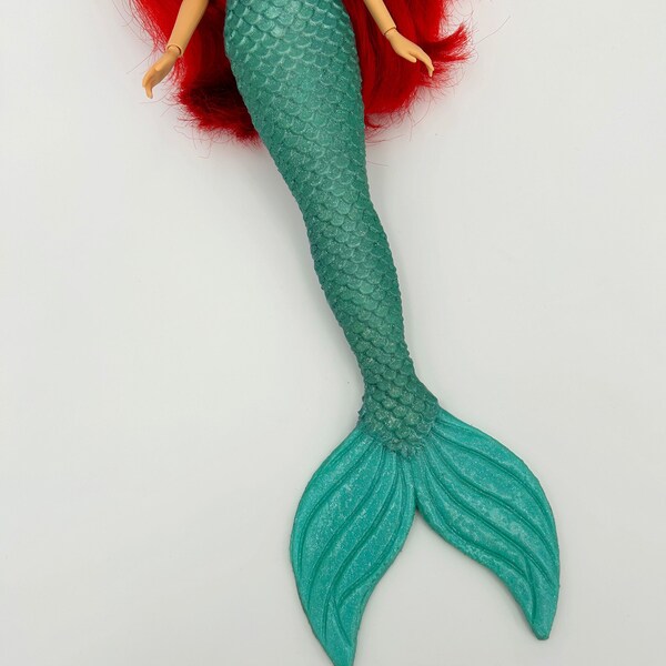 Ariel silicone mermaid tail for doll