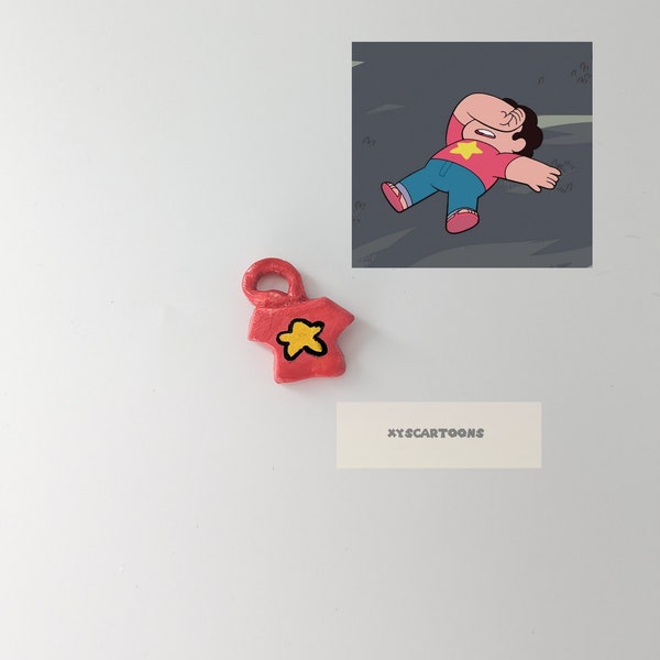 Steven Universe Necklace, Star Necklace, Cartoon Necklace, Cartoon Network, Adventure Time, Steven Universe Shirt, Clay Pendant, Gift Charm