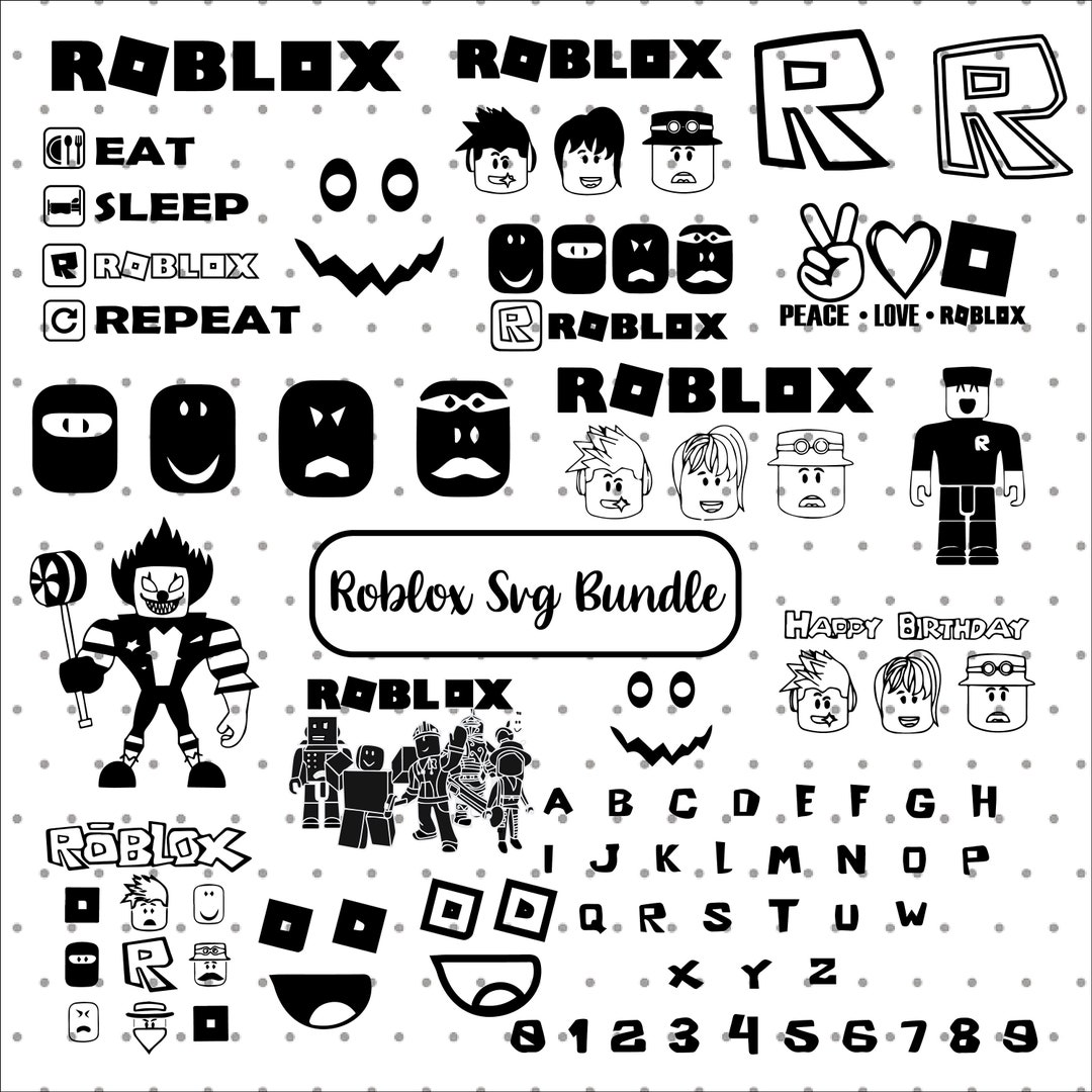Roblox Svg, Roblox Svg Bundle, Roblox Font, Roblox, Roblox Cards - Etsy