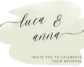 Wedding Participation Invitation - Customizable - Digital pdf format