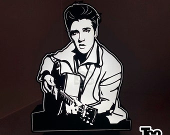Elvis Presley Lamp STL File - 3D Printing Design, Vintage Decoration, Digital Download, Perfect Gift for Elvis Fans