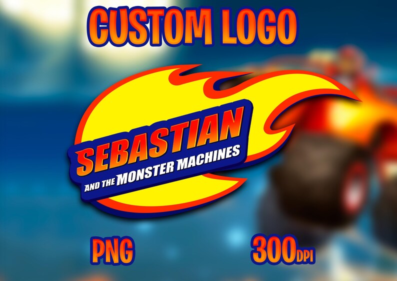 Blaze and the Monster Machines Logo Digital File, Personalized, Party ...