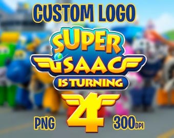 Super Wings Logo Digital File, Personalized, Kids Party Decor, Birthday Cake Topper, Printable Sticker, LOGO + GIFT