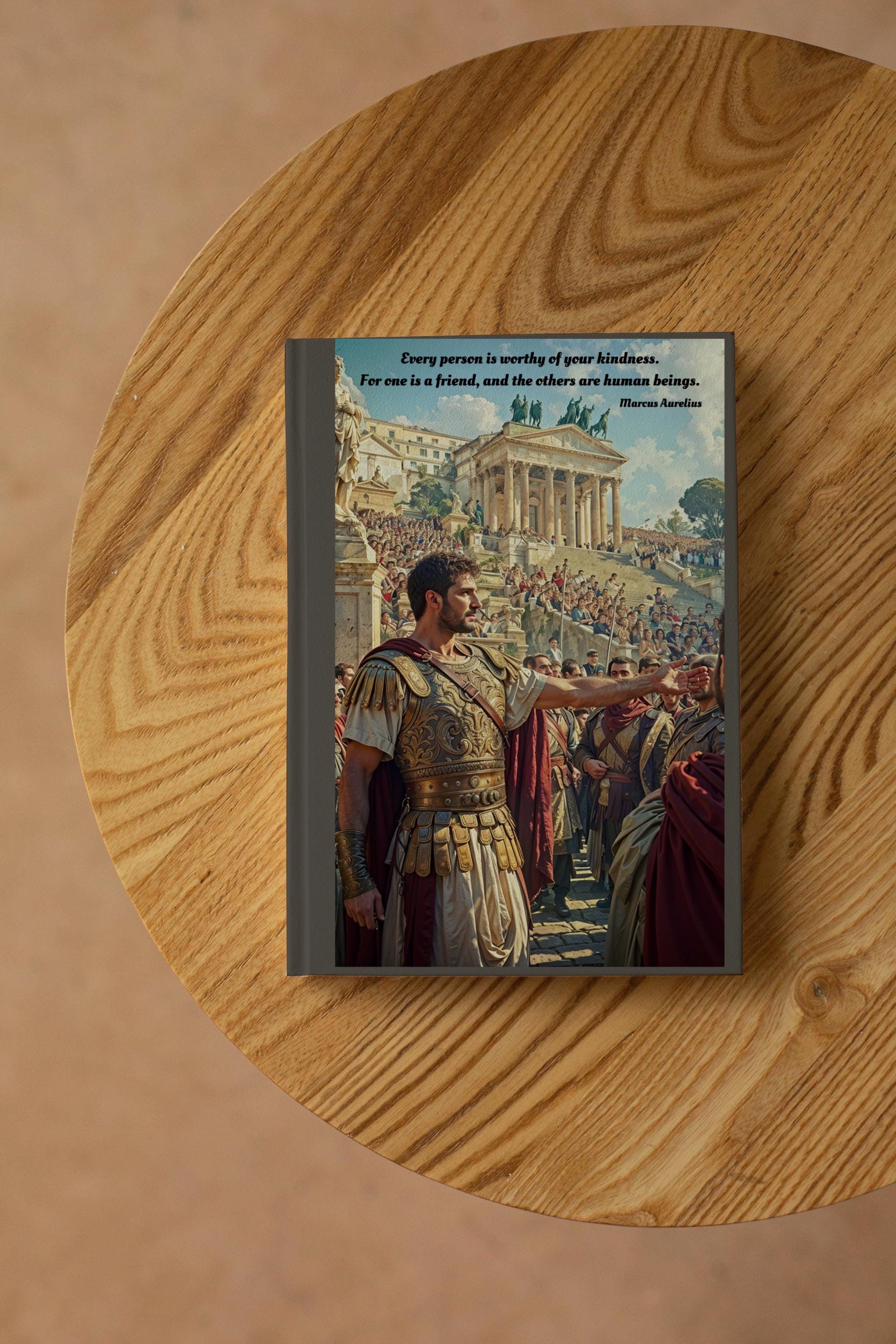 Stoic Journal with Marcus Aurelius Quote Hardcover Notebook for Men Philosophy Gift for Thinkers Ancient Rome Art Diary for Daily Writing