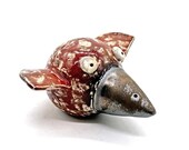 Keramik Vogel Deko – handgefertigte Gartenfigur, frostsichere Rosenkugel, Zierde für Garten, Beet & Blumentöpfe, Geschenk für Gärtner
