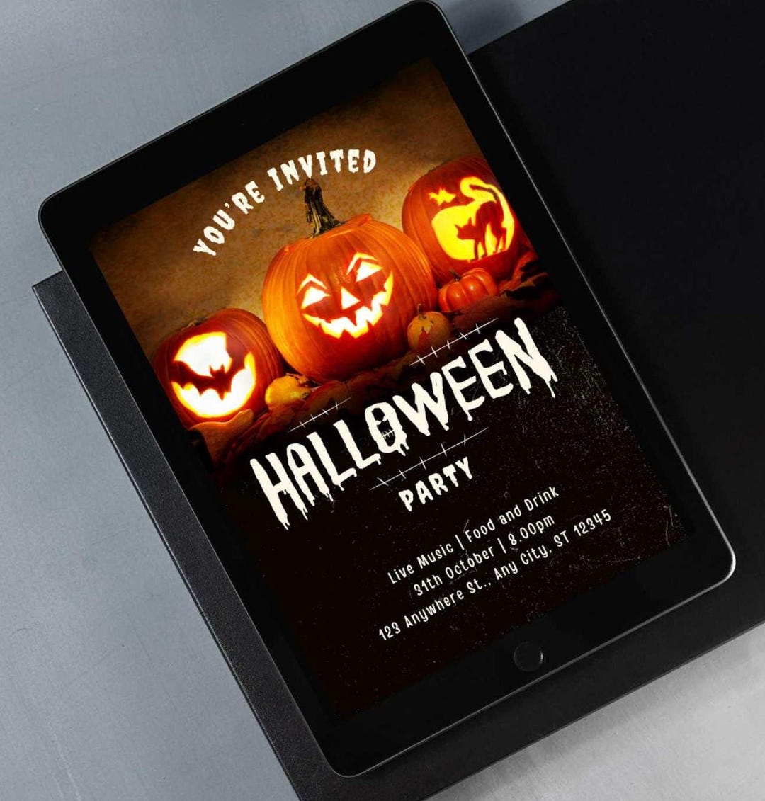 Halloween Party Invitation - Printable & Digital - Jack O Lantern ...
