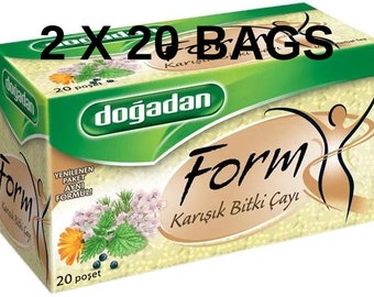 2 X 20 Beutel Türkischer Dogadan Kräutertee Form MIXED Grüner Tee BESTPREIS!