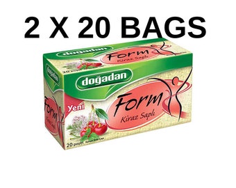 2 X 20 Beutel Türkischer Dogadan Kräutertee Form Cherry Stulk Grüner Tee BESTPREIS!