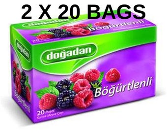 2 X 20 Beutel Türkischer Dogadan Kräutertee Brombeer Grüner Tee BESTPREIS!