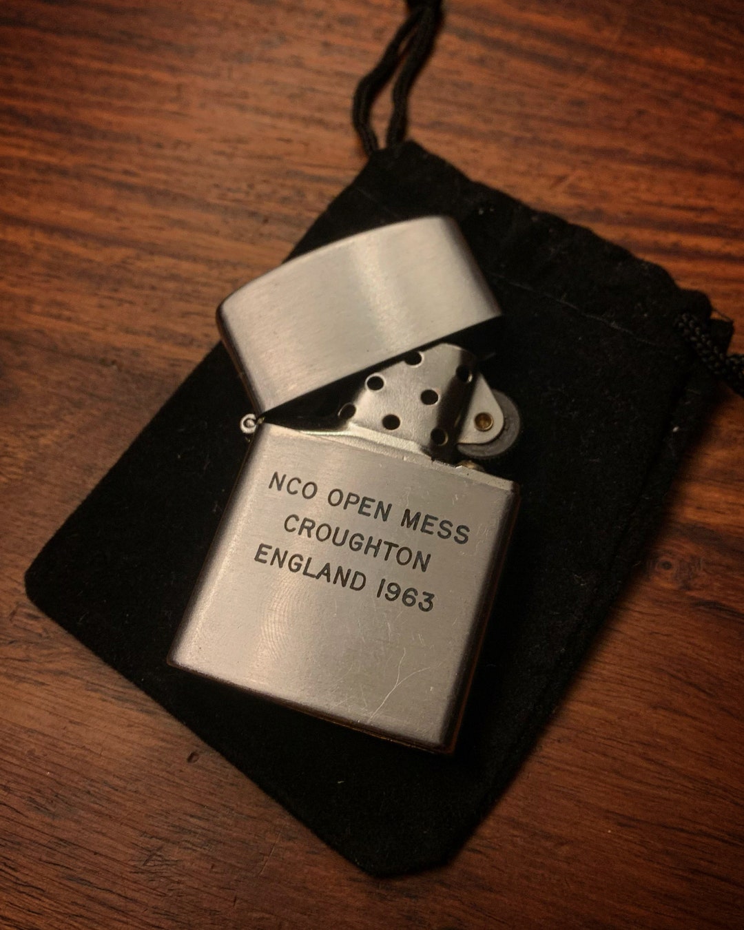 NCO OPEN MESS Croughton England 1963 Zippo-style Lighter. British Army ...