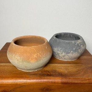 Rustic Clay/Terracotta Pot –  4” Tall Pot