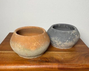Rustic Clay/Terracotta Pot –  4” Tall Pot