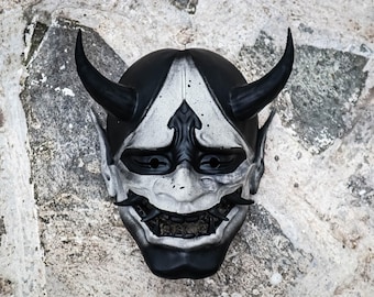 Handmade 3D Printed Oni Demon Hannya Mask - Custom Horror Cosplay Accessory