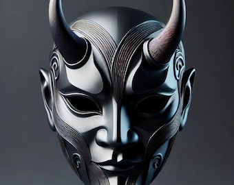 Black Angel Mask STL File | Gothic Cosplay, Halloween Costume Prop (Digital Download)