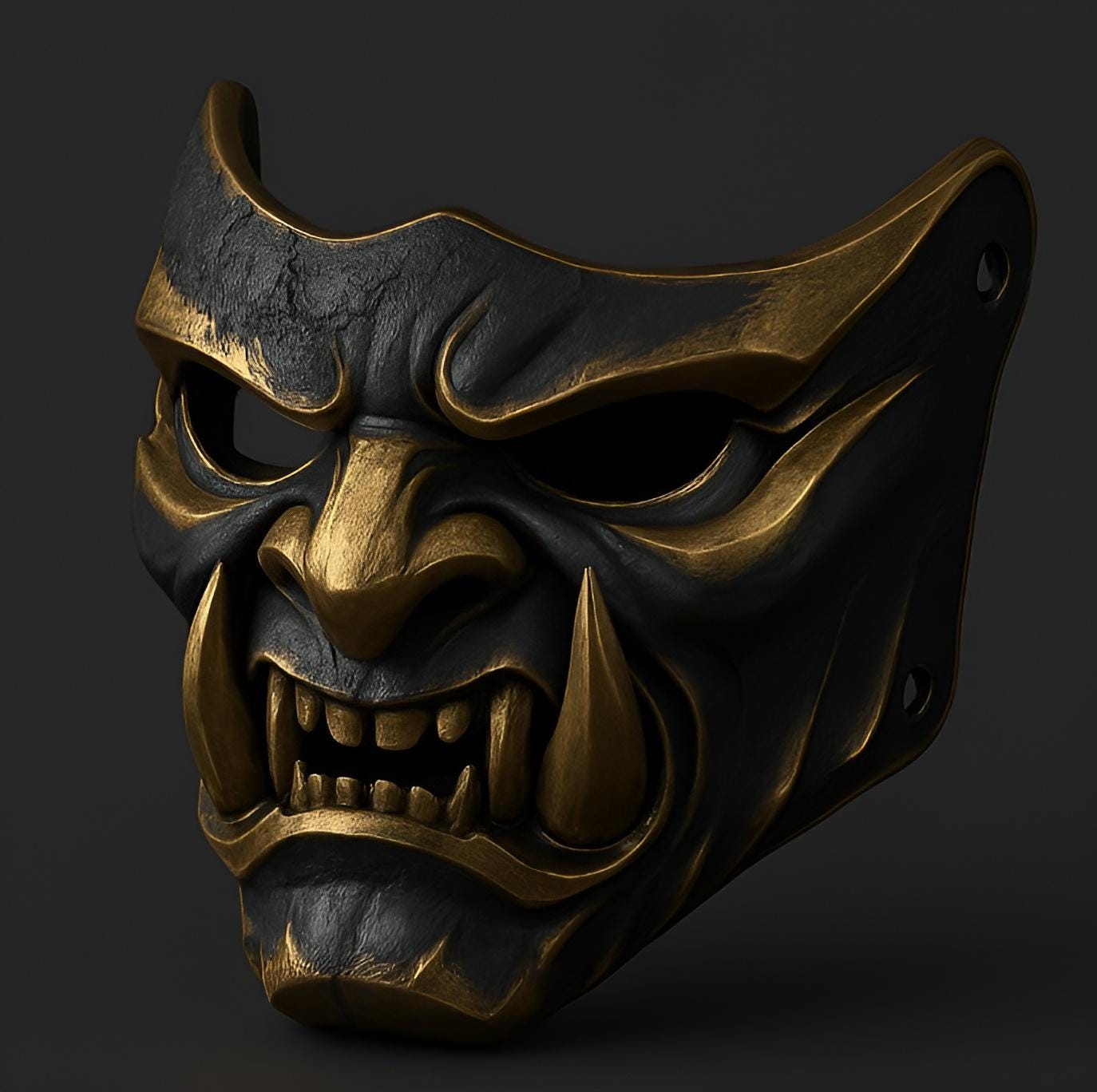 Japanese Samurai Oni Black King Warrior Mask – 3D Printable STL - Etsy