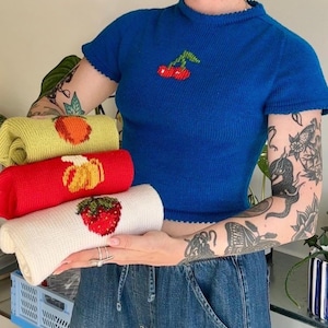 Tutti Frutti Tee Stickmönster