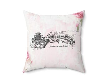 Votre cadeau coussin - vieux rose minable - oeuvre d'art - coussin carré en imitation daim