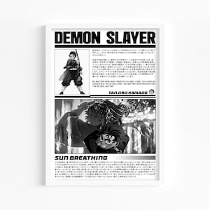 Tanjiro kamado, affiche numérique d&#39;anime Demon Slayer, cadeaux anime, art mural anime pour chambre d&#39;enfant, collage mural décoratif, cadeaux