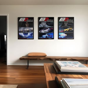 Initial D Anime Poster Set: V2 Racing Car Wall Art (Digital Download)