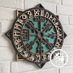 Bestand voor lasersnijden - Vegvisir 3 lagen - SVG+DXF+AI Multilayer