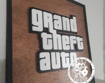 Grand Theft Auto - Archivo para corte laser - SVG+DXF+AI  Multicapa