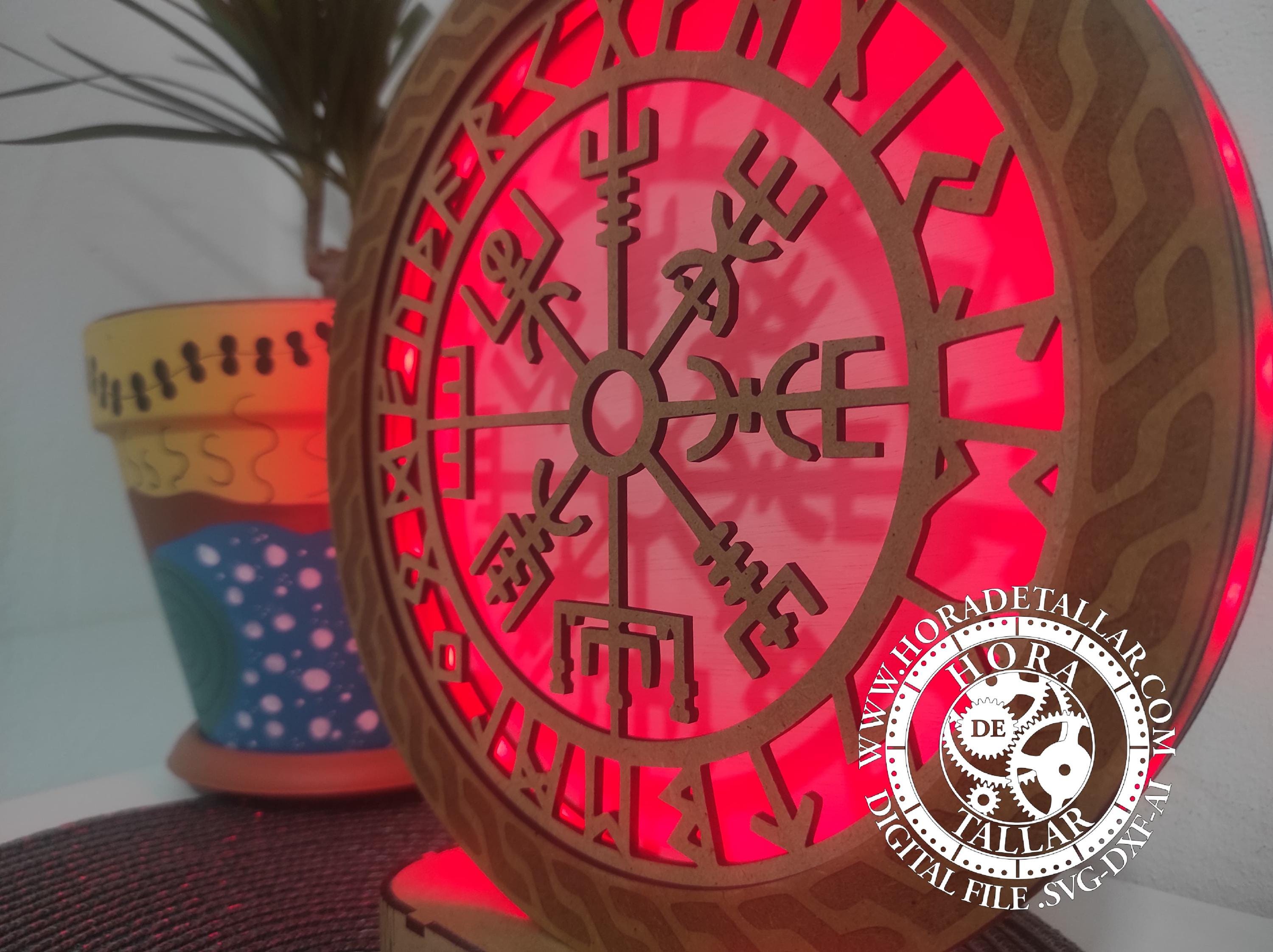 Laser file - Vegvisir - LED decorative lamp