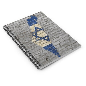 Israel Landkarte und Israel Flagge Spiralblock - back to SCHool - heiliges Land Accessoires