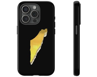 Funda para teléfono con mapa de Israel: doble capa protectora y carga inalámbrica