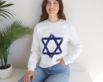 Star of David Crewneck Sweatshirt - Israel t-shirt - Magen David Sweatshirt - Religious Apparel