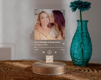 Best Mom Ever Night Light, Transparent Photo & Music Plaque, Light Up Led Plaque, Personalized Gifts for Mom, Custom Night Light