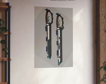 Unique Cyberpunk Gunblade Poster