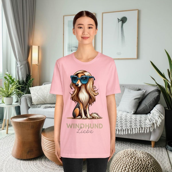 Windhund Liebe Jersey Short Sleeve Tshirt Sommer Motivdruck Ladies