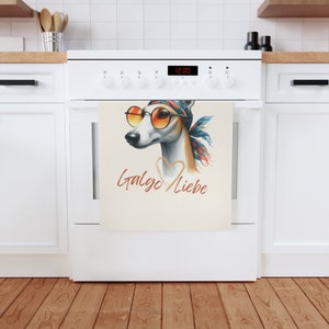 Galgo Boy Love Kitchen Towel Tea Towel Dish Towel Boho | Decoration | Home
