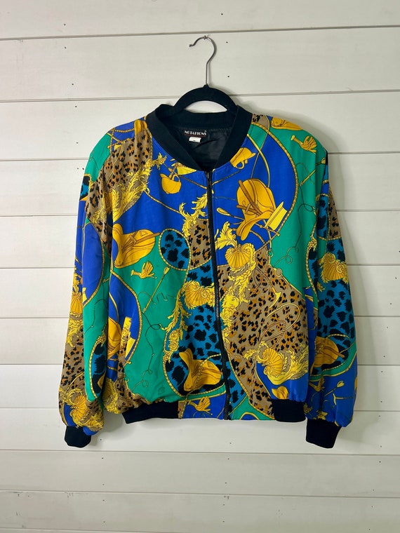 1990's Windbreaker Jacket // Women's XL // Versace