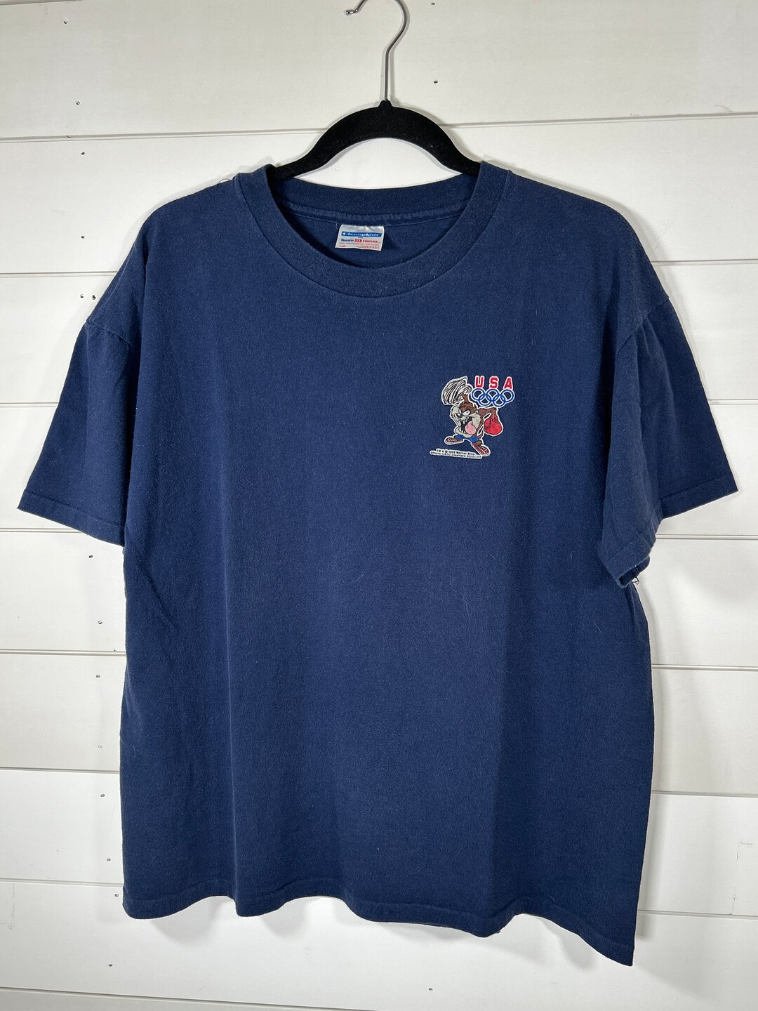T-shirt Looney Tunes Team USA Olympics – Taille M, Bleu, Coton, Neuf, Bugs Bunny & Co