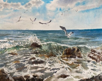 sea watercolour