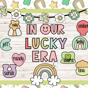 In our lucky era - st patricks day themed classroom decor - bulletin board border kit - class decorations