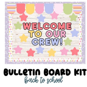 welkom bij de crew - back to school-leraardecoratie - kit met prikbordranden - klasversieringen